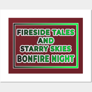 Fireside Tales and Starry Skies: Bonfire Night Apparel and Accessories Posters and Art